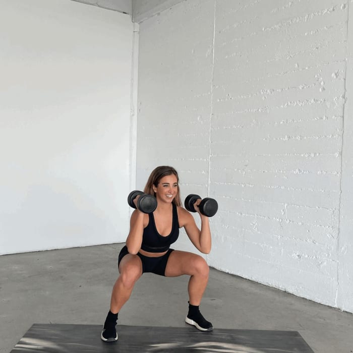 Squat to overhead press